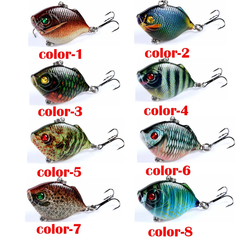 Señuelo de pesca biónico de 8 colores, cebo de plástico para lubina, Carpa, Trucha, plátano, conjunto de Señuelos de Pesca, 4,5 cm/8,8g - imagen 2