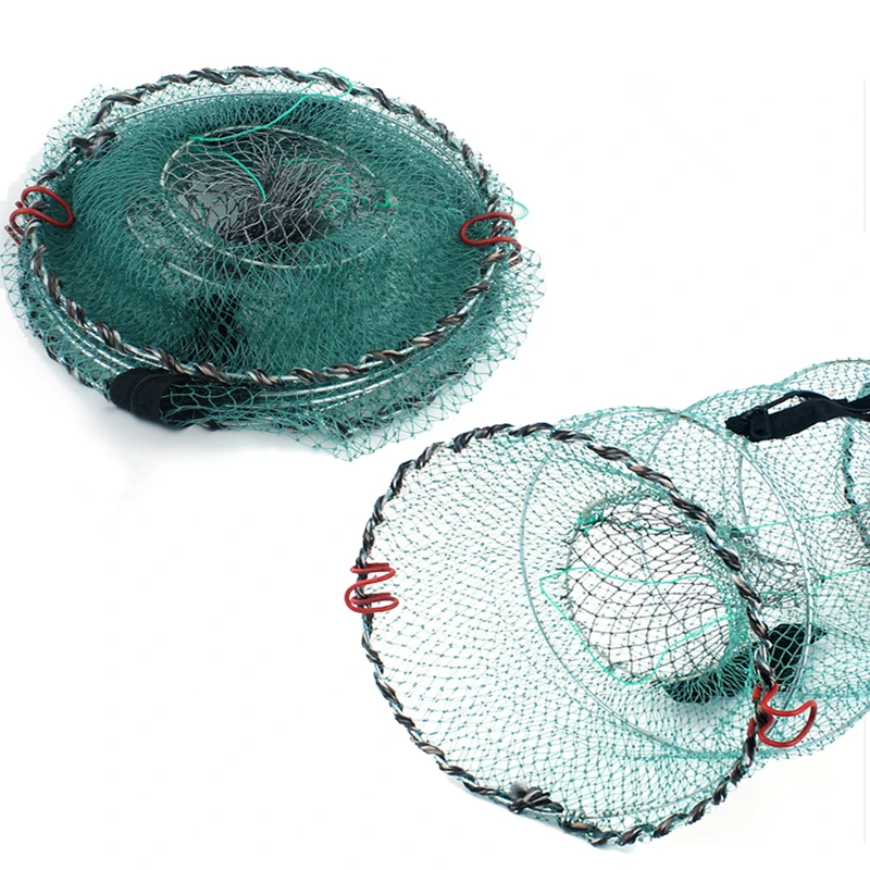 Jaula de nailon para camarones, red de pesca automática, plegable - imagen 3