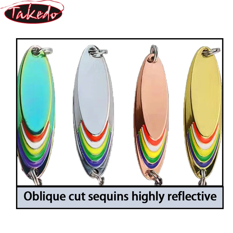 TAKEDO LX03 Señuelos de pesca Jig Señuelos lentejuelas señuelos agua dulce agua salada Spinner cuchara señuelo para Tunas Opsariichthys Bidens - imagen 3