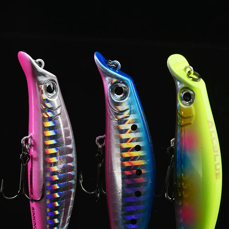 ALLBLUE-señuelo de pesca CAPTOR 75S, 75mm, 8g, Wobbler de fundición larga, profundidad de pececillo, 0,8-1,2 m, cebo Artificial para Lucio - imagen 5