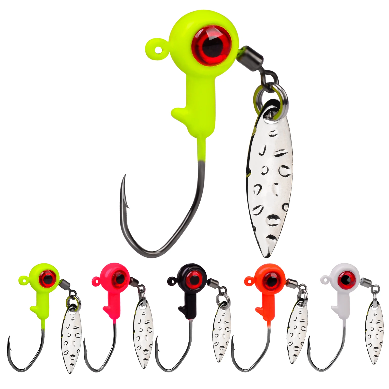 PROBEROS-anzuelos de cabeza plomada, Kits de cebos blandos de 1,4g-1,6g-3g, Señuelos de pesca Jigging duros y blandos, juego de Señuelos de Pesca artificiales, 25 uds. - imagen 3