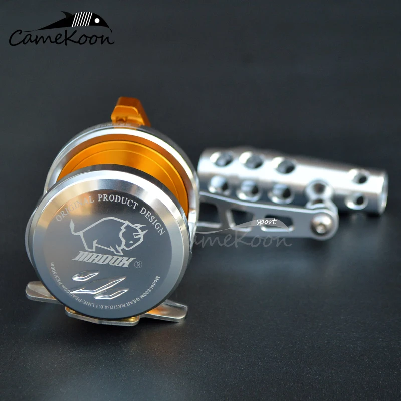 CAMEKOON-carrete de pesca Jigging, arrastre máximo de 30KG, para agua salada, para mano derecha, para arrastre de barcos, carrete de juego grande - imagen 5
