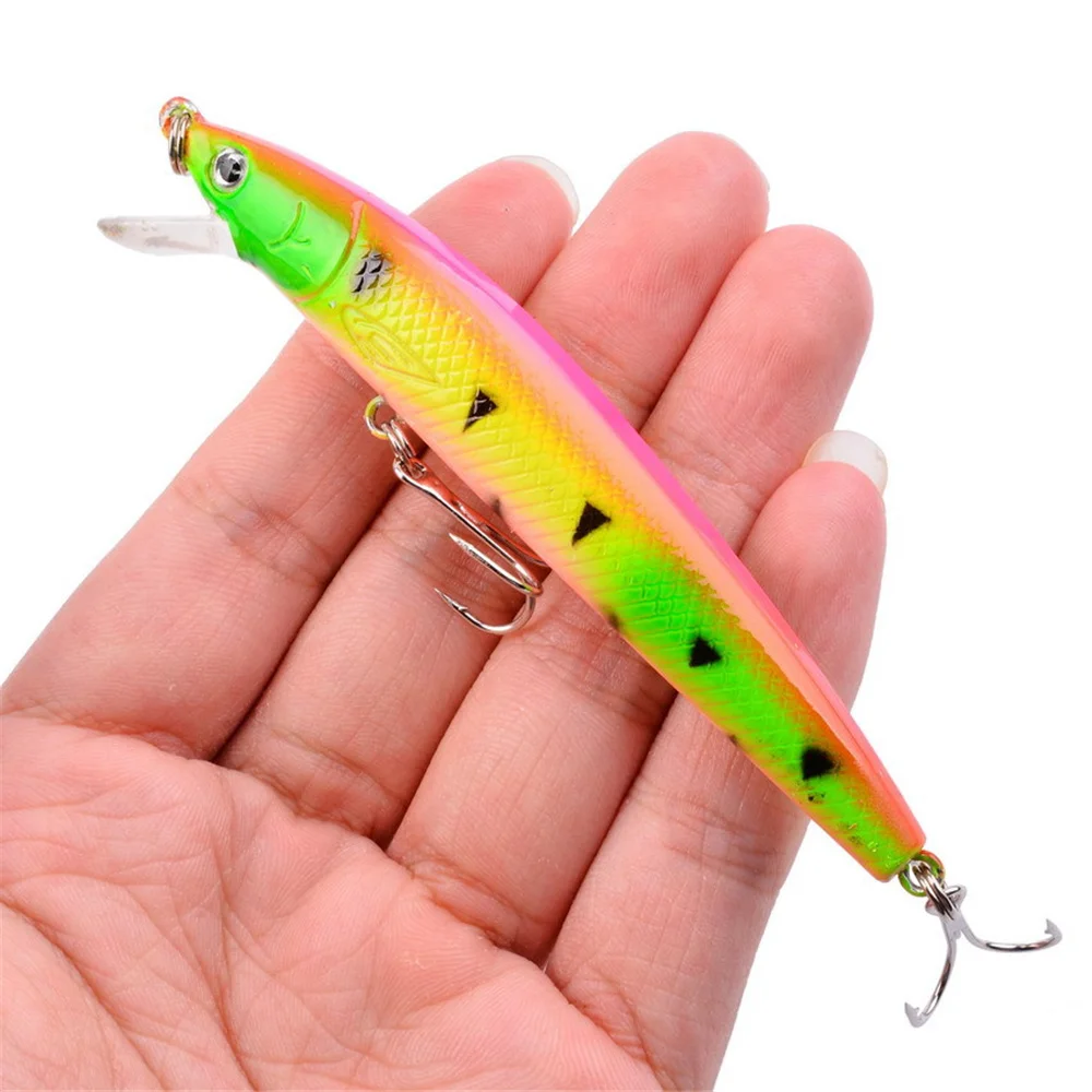 Señuelos de Pesca Minnow flotantes, 9,5 cm, 7,9g, Wobbler, cebo de plástico duro, Crankbait, Lucio, carpa, aparejos de Pesca, 1 Uds. - imagen 4
