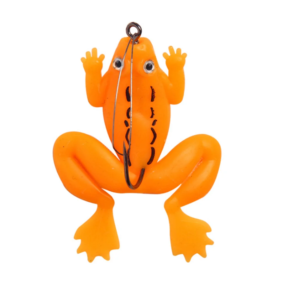 Señuelos blandos Wobbler de 6cm y 5,2g con ojos 3D, cebo Artificial de rana de silicona con gancho para bagre Perch Bass Pike, aparejos de pesca, 1 unidad - imagen 4