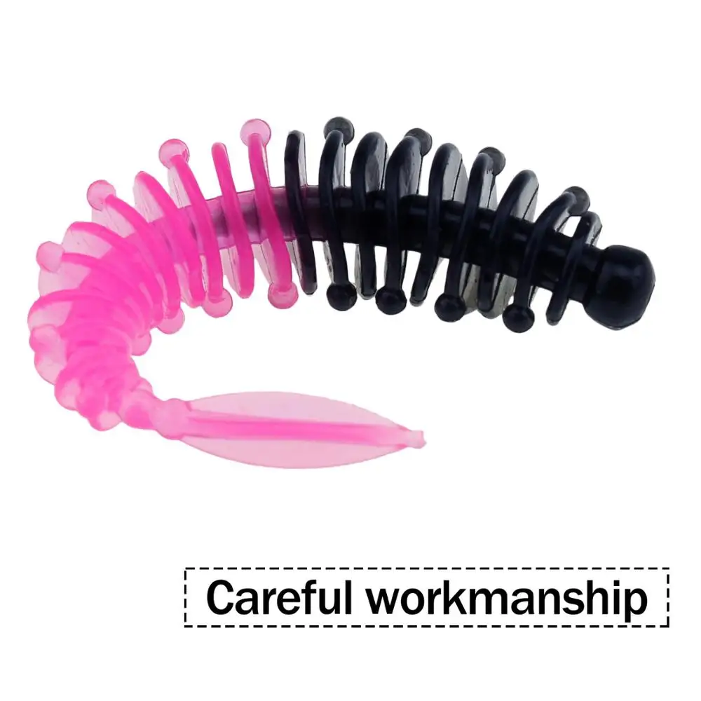 10 Uds. Señuelos de pesca blandos 57mm 1,3g cebos de gusanos blandos de silicona agua dulce agua salada plástico Artificial cebo suave aparejos de pesca - imagen 3