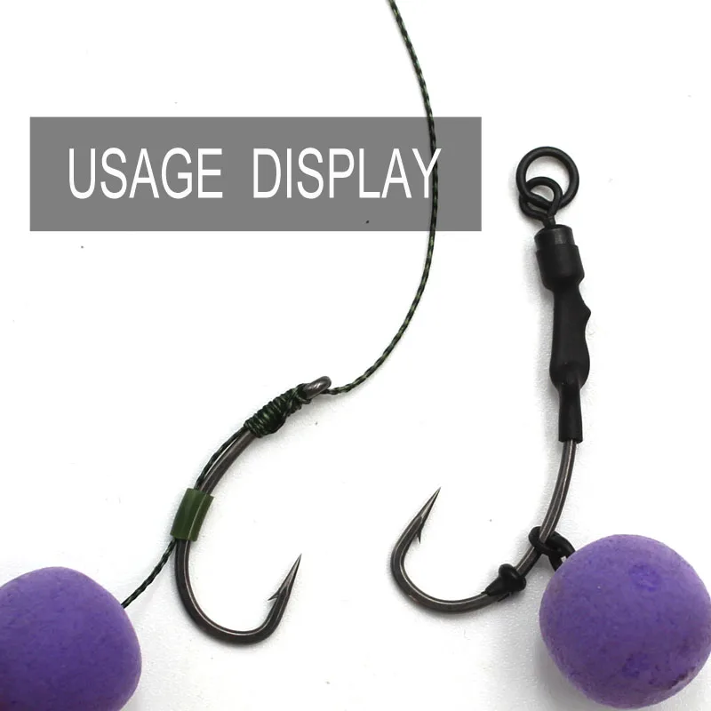 Anzuelo de pesca de carpa de primera clase, equipo de pesca grueso con púas, con recubrimiento de PTFE, tamaño 2, 4, 6, 8, 20 Uds. - imagen 5