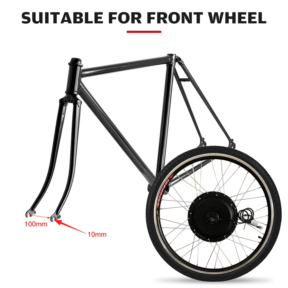 Kit de conversión de bicicleta eléctrica, Motor de cubo de rueda delantera de 28x1,5 pulgadas, controlador potente de 48V y 1000W, Kit de palanca de freno con Sensor PAS - imagen 3