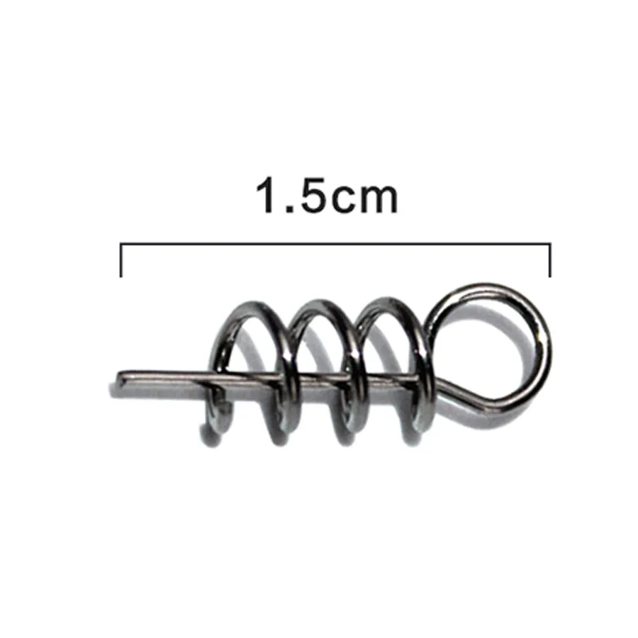 Pasadores de pesca de 50 o 100 piezas/Herramienta de gancho, pasadores de centrado, aguja de pestillo fijo, resorte de manivela, bloqueo de giro para señuelo suave/cebo/gusano/larva - imagen 5