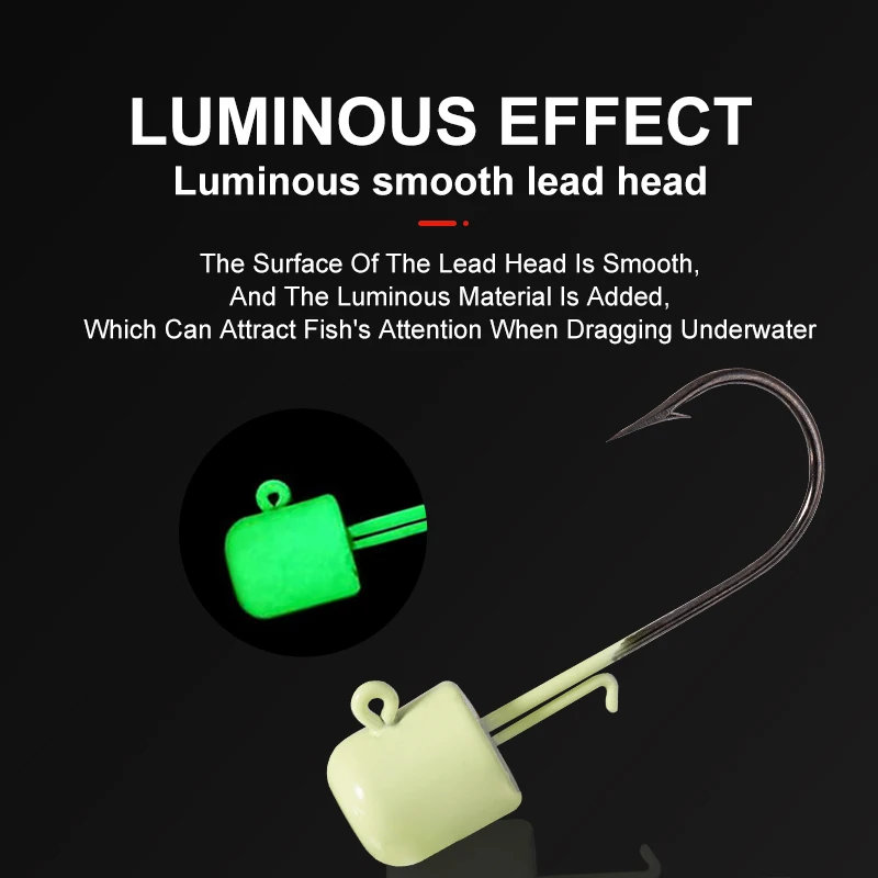 LEYDUN-anzuelos de pesca con forma de seta, 10 piezas, 2,5g, 3,5g, 5g, 7g - imagen 5