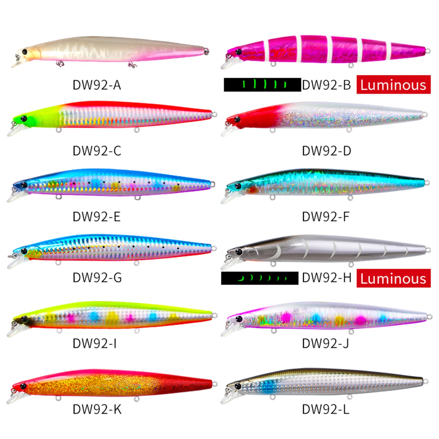 TSURINOYA hundimiento Minnow 140mm 26g DW92 140S agua salada cebos duros de fundición larga 26g peso lubina señuelo de pesca - imagen 5