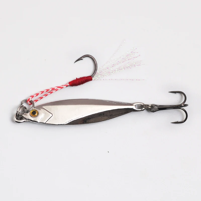 POETRYYI-señuelo de pesca de Metal, 1 unidad, 12g/16g/22g, cuchara, cebo duro, lentejuelas con gancho triple, Wobbler Spinner 50