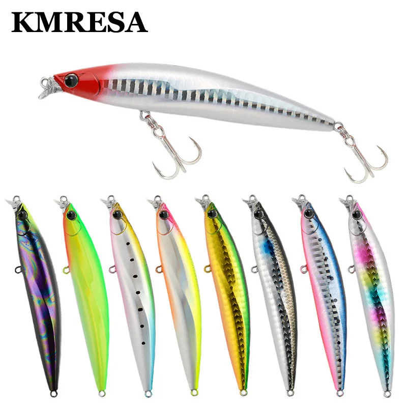 Señuelo de pesca superior, pececillo flotante de rango poco profundo, 98mm, 13g, fundición larga, Jerkbait de lubina, agua salada, cebo duro grande Wobbler - imagen 2