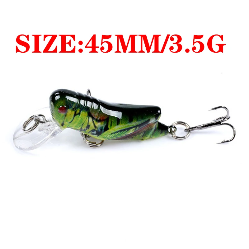 Señuelo de pesca biónico, cebo duro de 45mm, 3,5g, saltamontes, piscardo, calamar, Swimbaits artificiales, aparejos de pesca de Lucio, 1 ud. - imagen 2