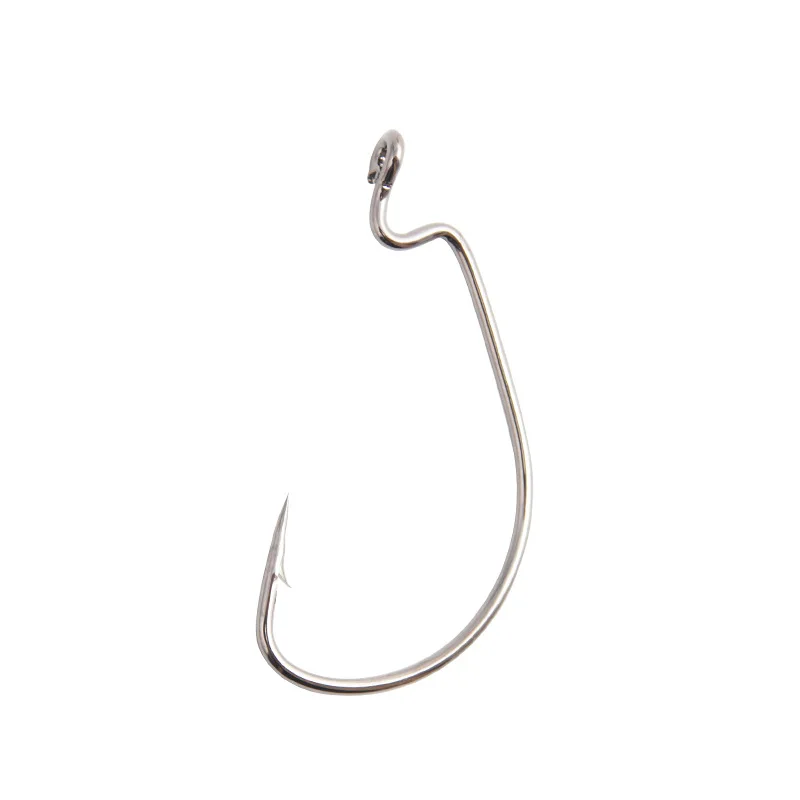 Anzuelo de manivela de vientre ancho para pesca, gancho de mar de agua dulce con cebo suave con agujero circular, accesorios de equipo de pesca, ganchos circulares, 10 Uds. - imagen 2