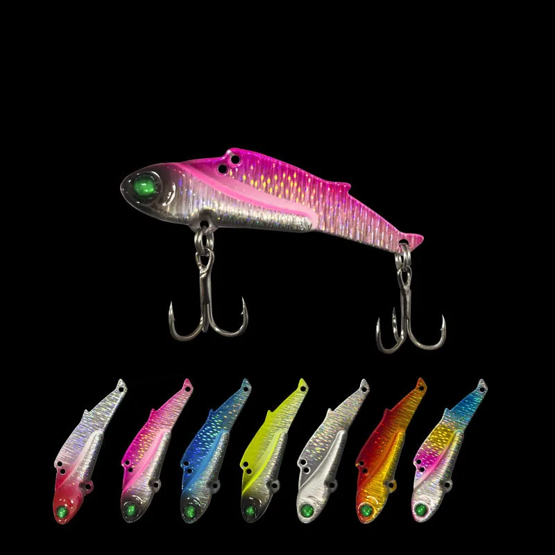 Señuelo de Metal con ojos 3D para pesca, cebo con vibración que se hunde, para lubina y perca, 2021. 4/4.6/5.8/6. 2cm, novedad de 7/7 - imagen 3