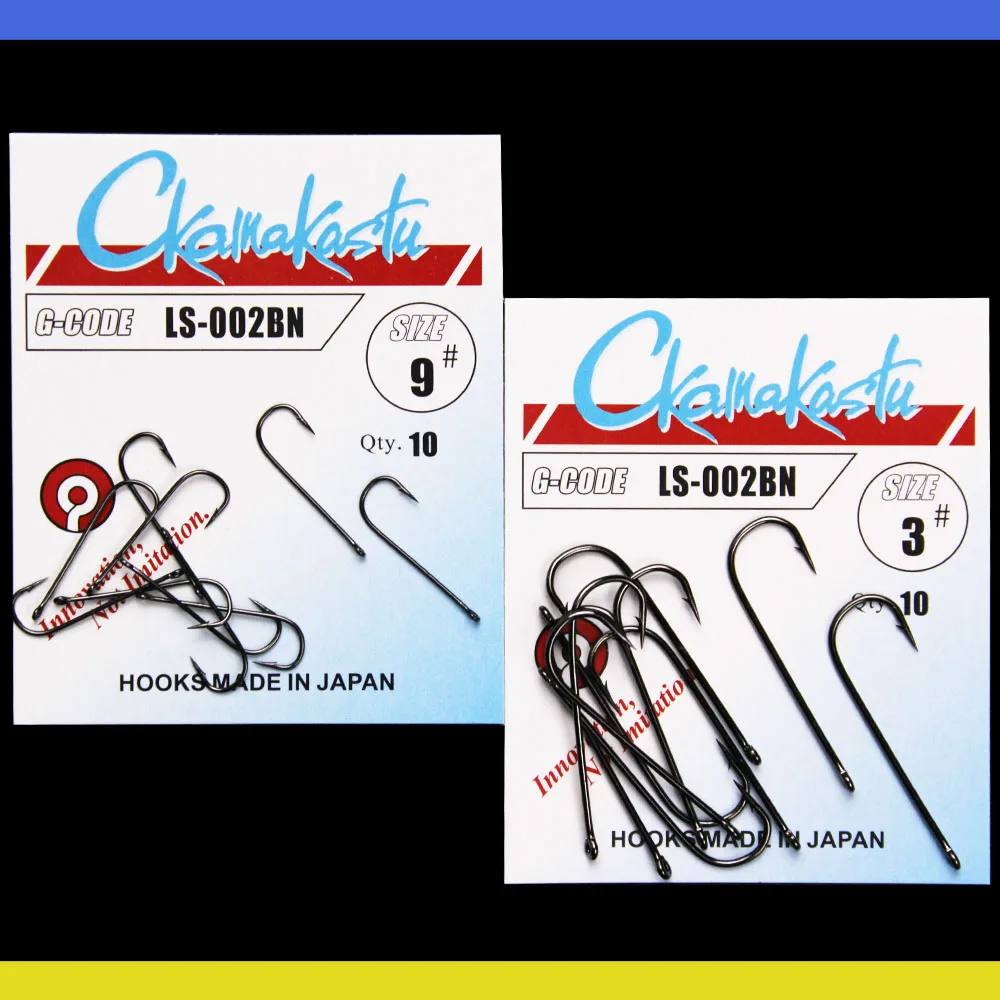 30 unids/lote LS-002BN juego de anzuelos de pesca anzuelo de acero al carbono anzuelo de pesca con mosca anzuelos de carpa con púas accesorios de aparejos de pesca Gamakatsu - imagen 4