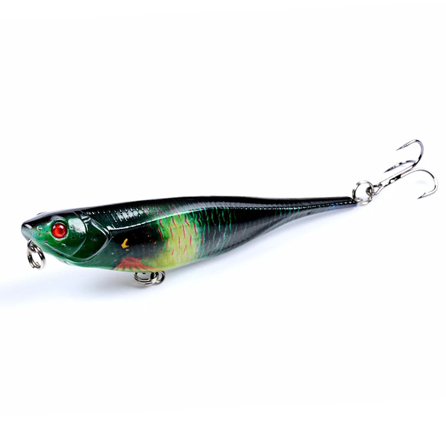 Señuelos de pesca Crankbaits, caminantes superiores de mar, Wobblers flotantes de superficie para perros para curricán, Lucio, peces, cebo Artificial, flotadores de río duro - imagen 4