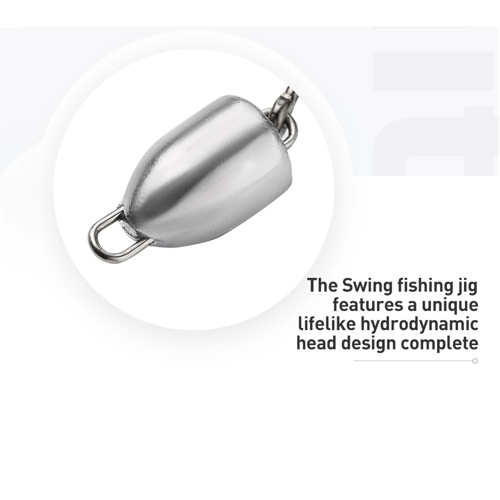 JOHNCOO 5 uds cabezales de plantilla oscilante 3,5g 5g 7g Swimbait cabeza oscilante con gancho para pesca de lubina mejor para roncar/malezas Señuelos de Pesca - imagen 3