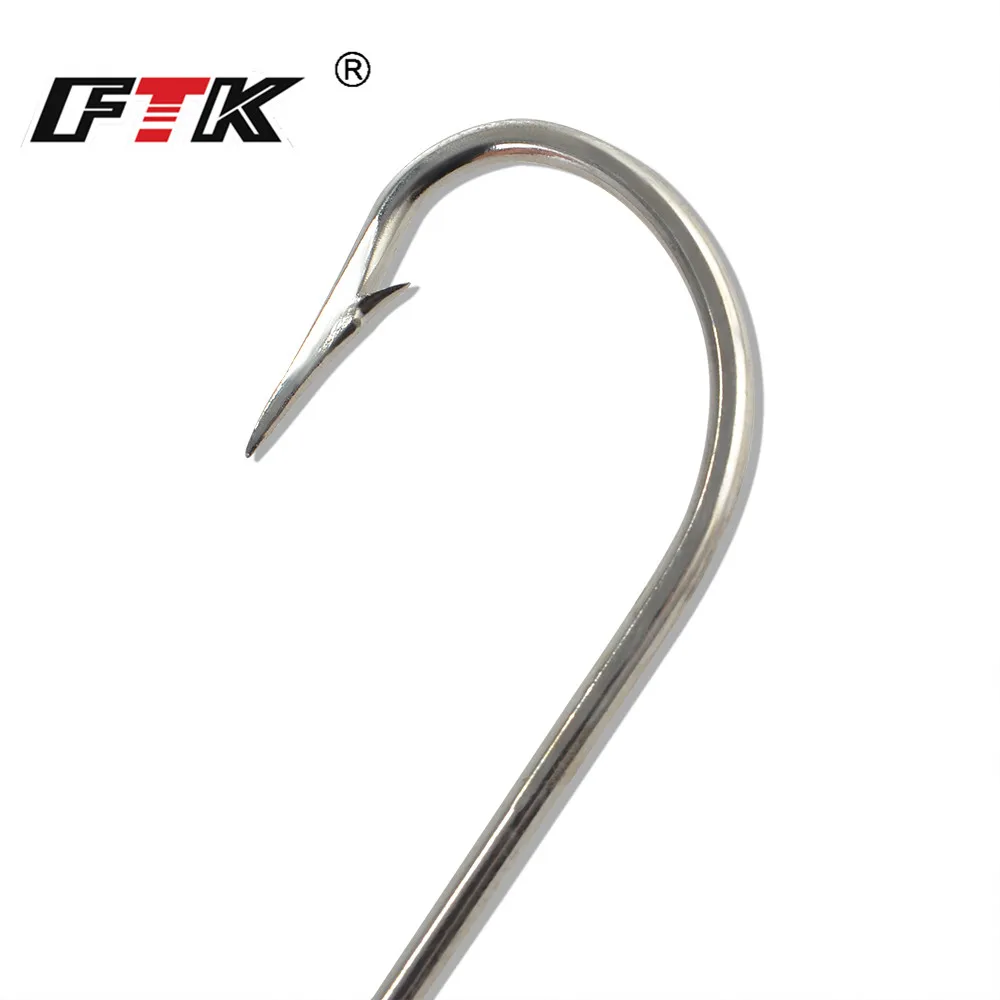 FTK-anzuelo de pesca MUSTAD, accesorio Original de acero con alto contenido de carbono, 1/0 #-4/0 #, con púas, para pesca en agua salada - imagen 4