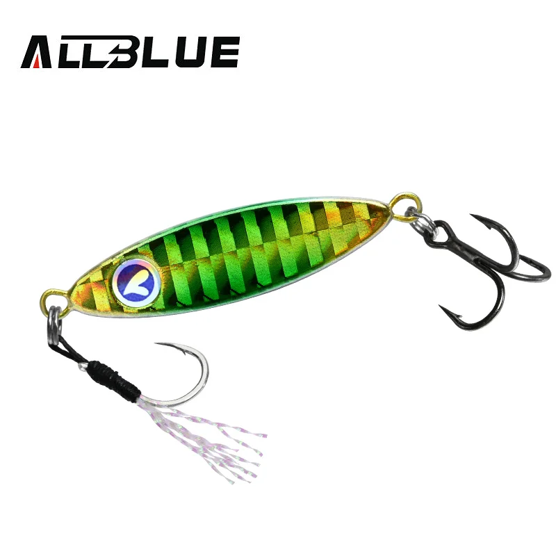 ALLBLUE SEABLUE Mini cuchara de plantilla de Metal 6g 10g cebo Artificial señuelo de pesca Shore Micro Jigging aparejos de lubina súper duros - imagen 5