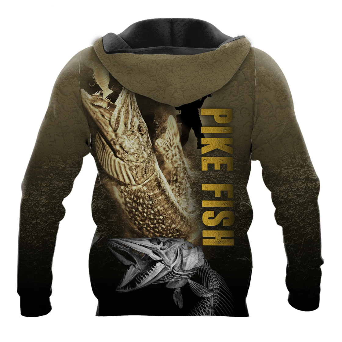 Monster Pike Fishing-Sudadera con capucha para hombre con estampado 3D personalizado, sudaderas con capucha Unisex, ropa de calle de otoño, chaqueta informal, chándal KJ740 - imagen 2