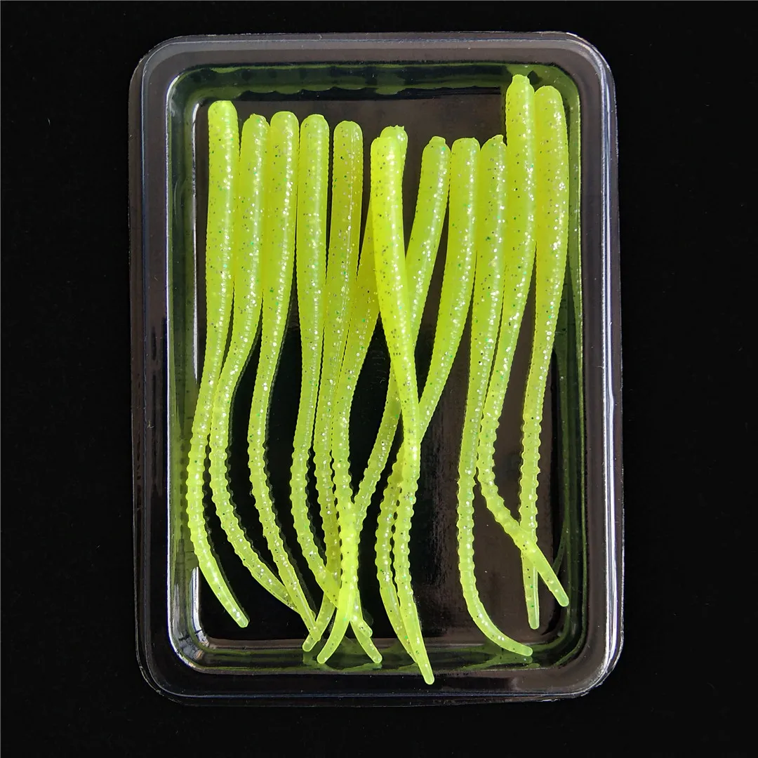 Señuelo de pesca TSURINOYA, 72mm, 0,5g, Material UV AJING, cola de aguja pequeña de una sola cola, señuelo suave, cebo Artificial Rockfish, 60 uds. - imagen 5