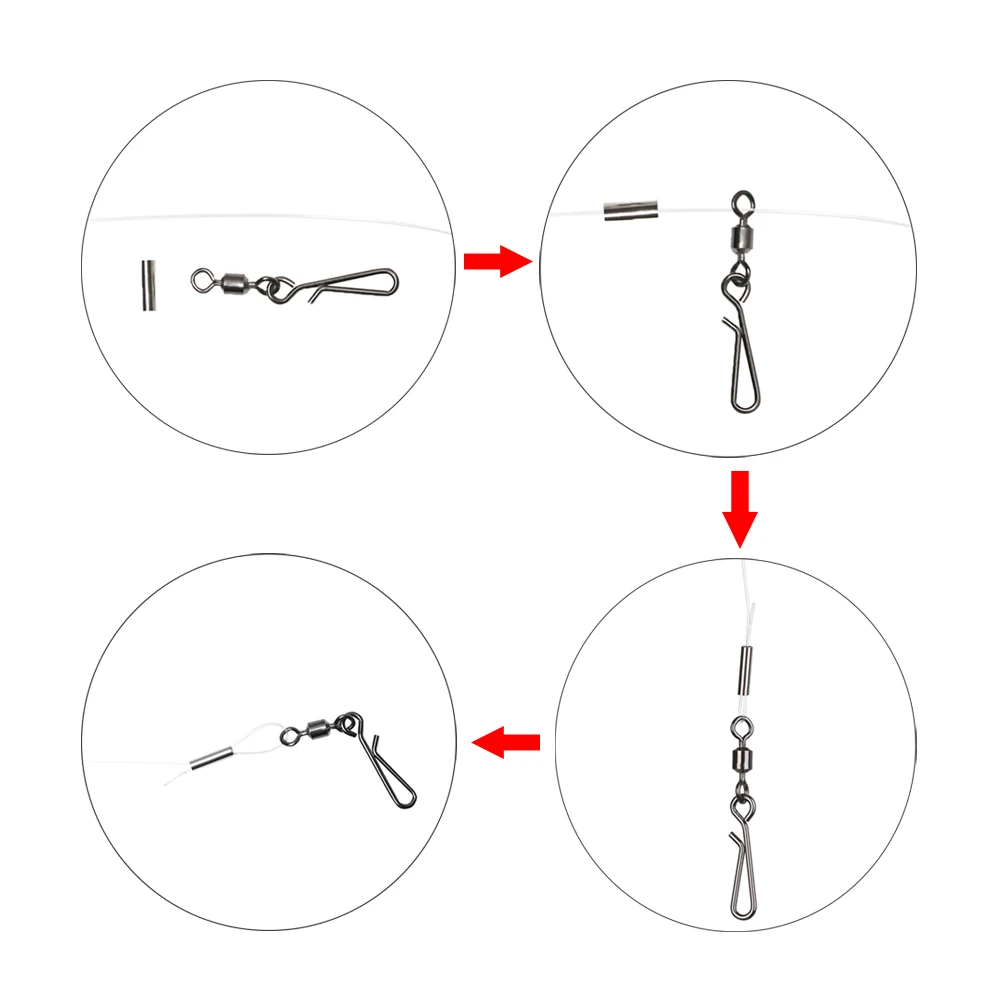 Tubo de línea de pesca de cobre redondo de aluminio, conector de tubo de cobre, accesorios de herramientas de peces de mar, 100-1,0mm, 2,8 Uds. - imagen 5