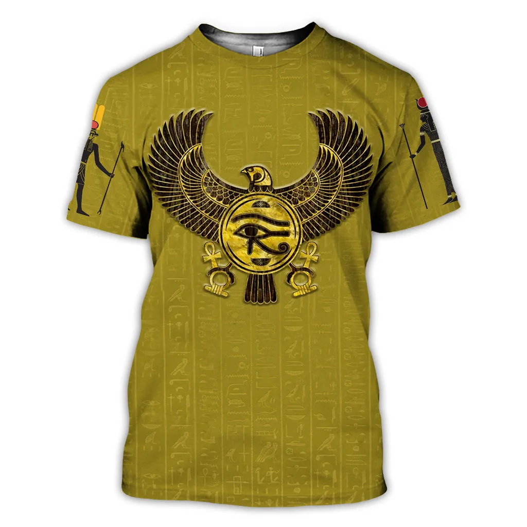 Camiseta Manga Corta Ojo de Horus – Estampado 3D Egipcio Unisex - imagen 4