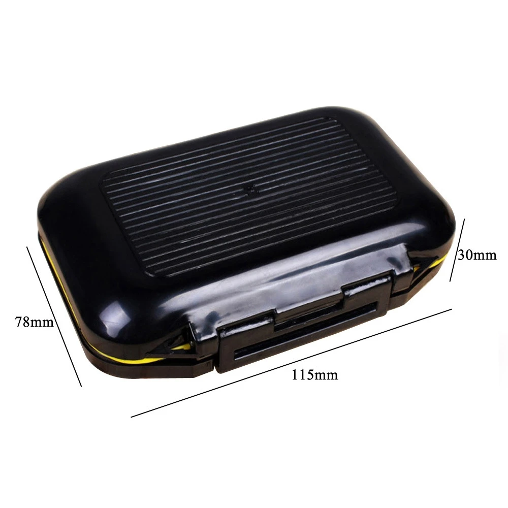 Caja de pesca de plástico con 12 compartimentos, caja de aparejos de pesca de dos colores, anzuelos, accesorios de almacenamiento - imagen 3