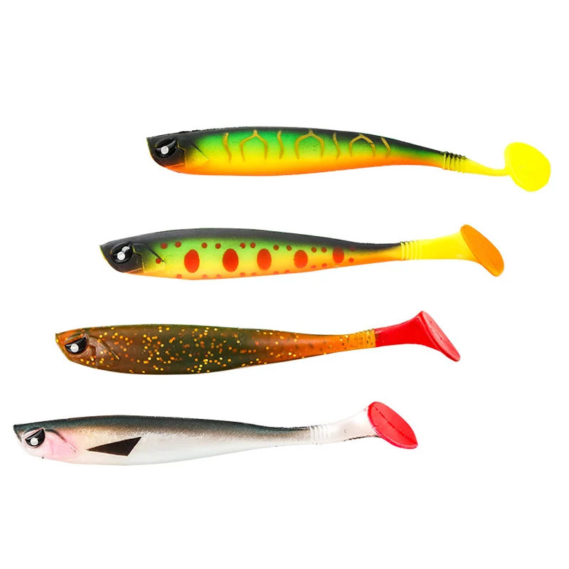 Señuelo de pesca suave 3D, 1 piezas, 4,5g/9,5 cm, cebo suave, gusanos de sábalo, Lucio, pececillo, aparejos de pesca de goma de silicona - imagen 2