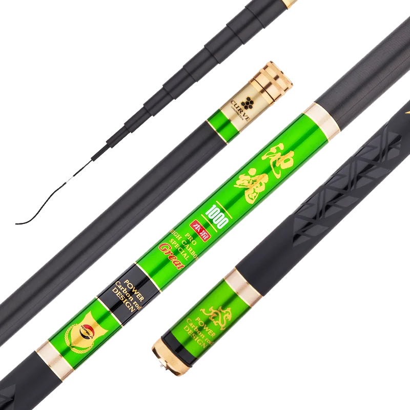 Caña De pescar telescópica De sección larga, caña De pescar De fibra De carbono, ultraligera, resistente, 8m-13m - imagen 2
