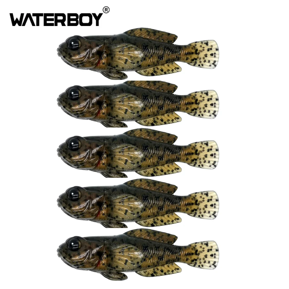 5 unids/pack 75mm 9,3g Goby cebo de pesca suave 0,33 oz 3 pulgadas Swimbait diseño de alta calidad Softbait cebo de pesca de fábrica - imagen 2