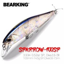 Bearking Señuelo Minnow Profesional Cebo Duro para Agua Dulce