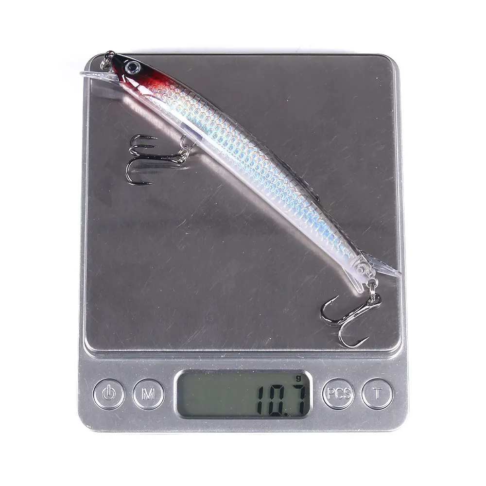 Señuelos de Pesca de pececillos láser, 12cm, 10,5g, cebo duro, ojos 3D, Crankbait, Wobblers de tiro largo, aparejos de pesca de buceo, 0,2-0,8 m - imagen 4
