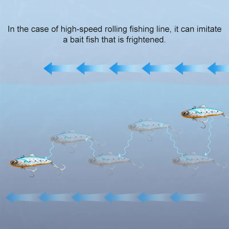 Noeby-señuelos de pesca con hoja vibratoria, 70mm, 20g, 85mm, 28g, Crankbait sin labios, cebo duro Artificial para pesca en agua salada - imagen 5
