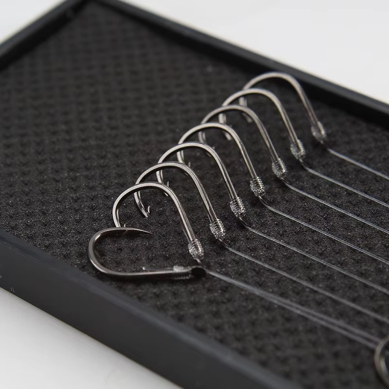 Conjunto de anzuelos dobles para pesca, conjunto de anzuelos de dos líneas, de acero inoxidable, afilados, 8 unids/lote - imagen 3