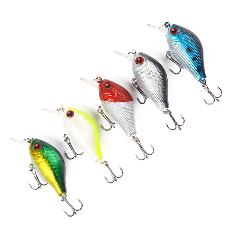 Mini cebo de manivela 55mm 7,9g señuelo de pesca Jigbait Crankbait flotante Artificial duro Topwater Wobbler señuelos perca aparejos de pesca - imagen 2