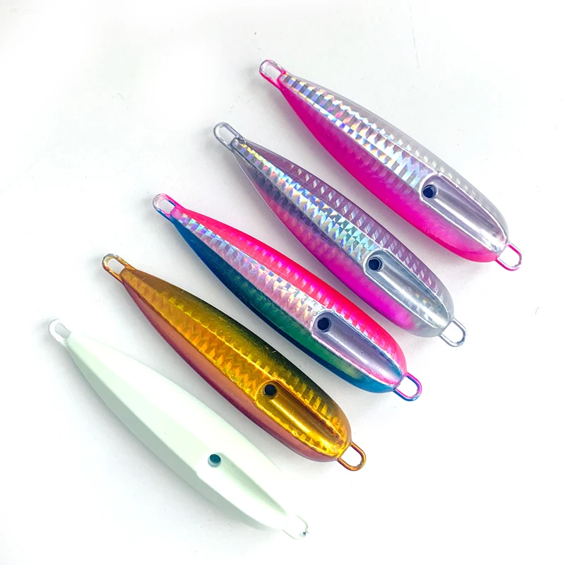 TEASER J25 40g 60g 80g 100g 120g 150g 180g 5 uds fondo de hundimiento lento Inchiku plantillas brillantes artificiales señuelo de calamar Kingfish Snapper