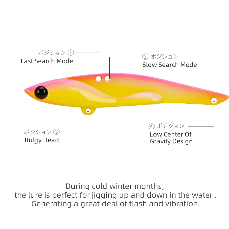 TSURINOYA-señuelo de pesca de DW38-C, 105mm, 35g, señuelo de Metal VIB de larga distancia, cebo Artificial de capa de natación completa - imagen 4