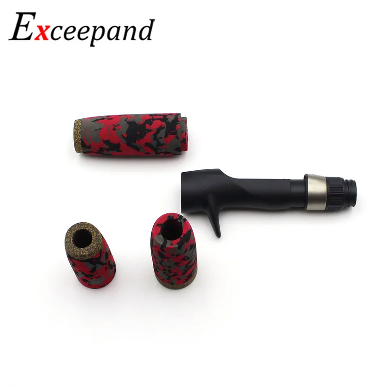 Exceepand-caña de pescar fundida de camuflaje rojo, Asa giratoria, agarre dividido de construcción con asiento de carrete - imagen 4