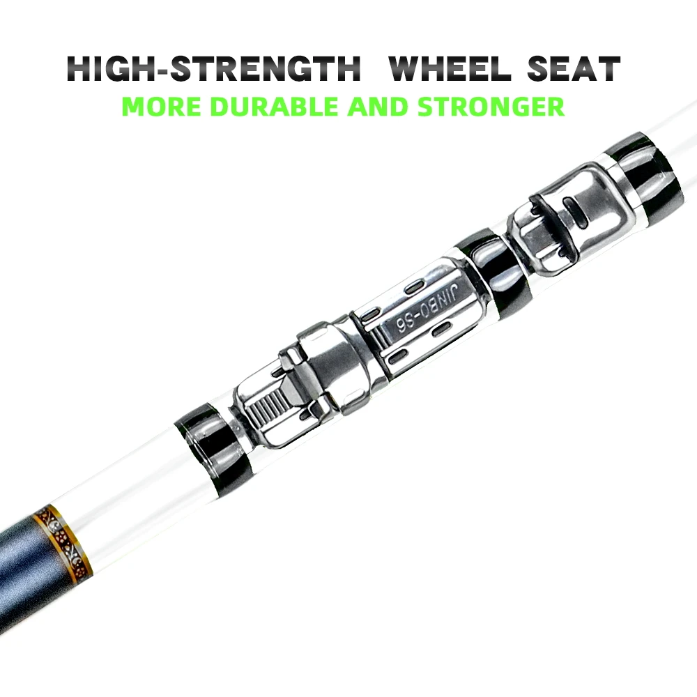 JOSBY-caña de pescar de fibra de carbono, giratoria telescópica, Roca, ultraligera, 3M, 2,7 M, 2,4 M, 2,1 M, 1,8 M, Mini - imagen 4