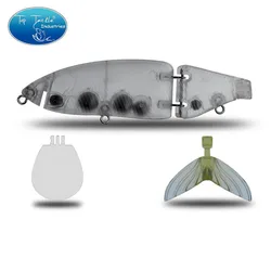 Cebo articulado 165mm 55g 135mm 33g sábalo planeador sin pintar Swimbait Señuelos de Pesca cuerpo duro flotante Lucio aparejos de cebo de pesca