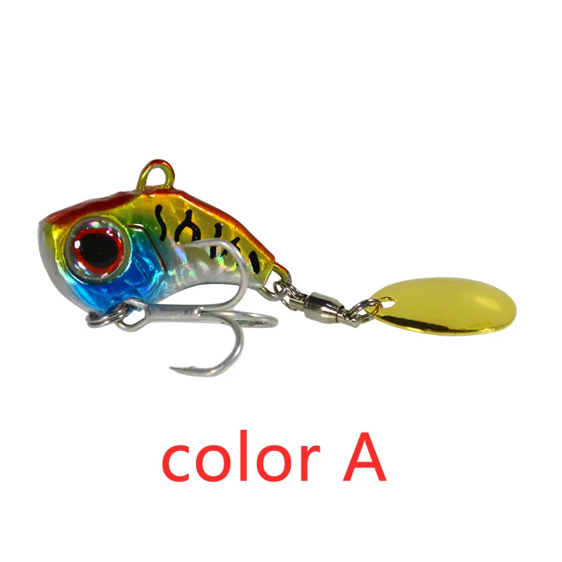 Señuelo de pesca de Metal VIB, cebo giratorio de hundimiento, Pin de cuchara, Crankbait, lentejuelas, aparejos de pesca, 9g, 13g, 16g, 22g, 1 pieza, novedad - imagen 3
