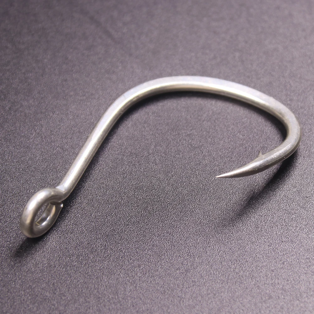 Anzuelos de agua salada antioxidantes chapados en estaño brillante, anzuelo compensado con púas de acero rico en carbono, anzuelo de señuelo de Jigging de gran asistencia, 10 Uds. - imagen 5