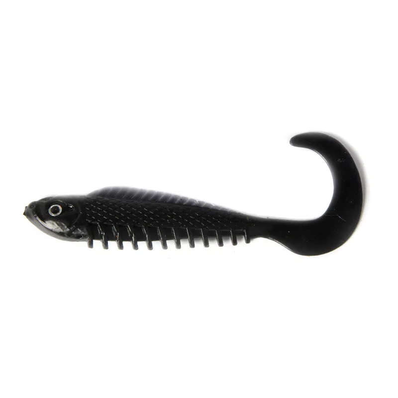 Señuelo de pesca con cebo suave de cola larga, 10cm/6,6g, gusano, señuelos artificiales, tornillo para vientre, lote de 3 piezas - imagen 2