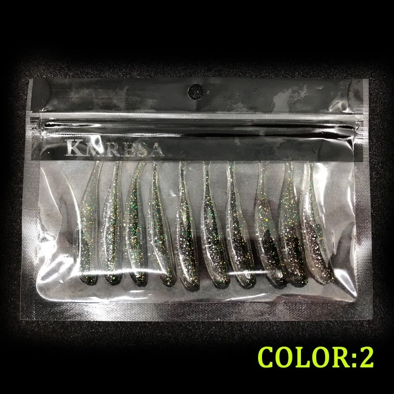 10 unids/lote 75mm 2,1g Wobbler señuelo de pesca Easy Shiner Jig Swimbait Artificial doble Color silicona cebo suave carpa lubina señuelos - imagen 5