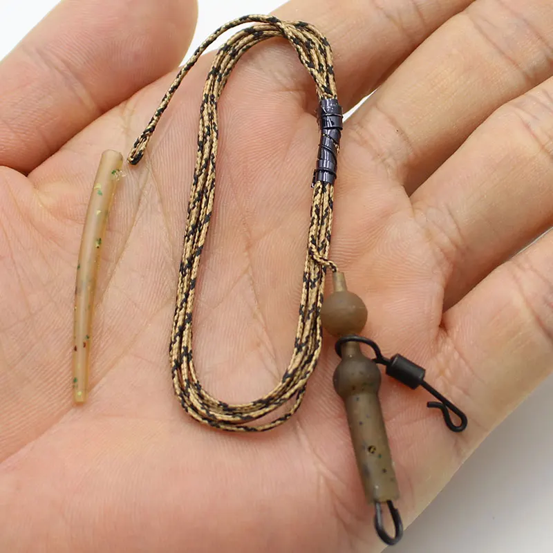Línea de pesca de carpa, aparejos de pelo de carpa listos, línea de anzuelo de pesca de carpa listos, líder de carpa Leadcore, 2 uds. - imagen 5