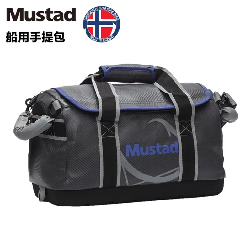 Bolsa de Pesca para barco MUSTAD, bolso multifuncional para exteriores, bolsa impermeable de PVC de gran capacidad, estuche para señuelos, aparejos de Pesca para peces - imagen 3