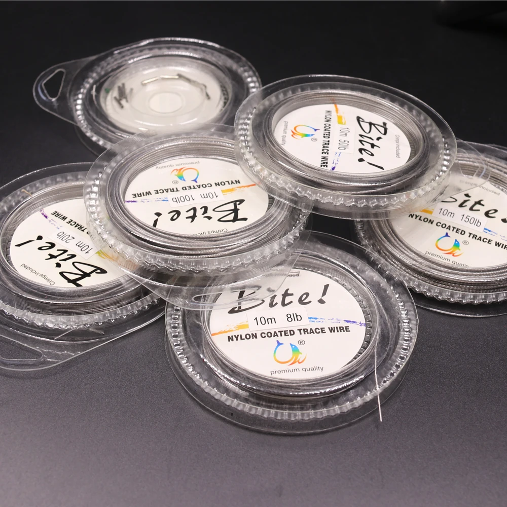 20 paquetes de 10M, 7 hebras nailon trenzado, alambre recubierto acero, línea pesca Jigging, accesorios aparejos mar 5LB-20LB - imagen 3