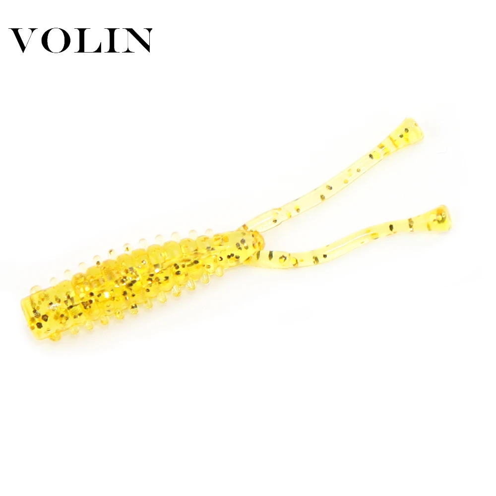 VOLIN-señuelo de pesca de carpa, cebo Artificial de silicona, 40mm, 0,4g, cebo falso, sábalo, Wobblers, Swimbait, 20 Uds. - imagen 4